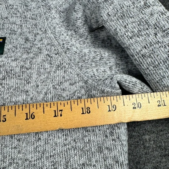 Womens L.L. Bean Pewter Gray Full Zip Fleece Sweater Jacket Large - Picture 5 of 6